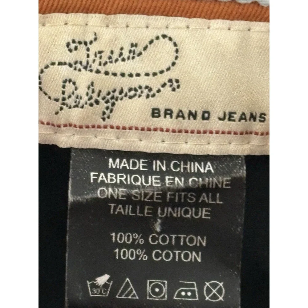 True Religion Rare Vintage Distressed Horseshoe Embellished Strap Back Hat